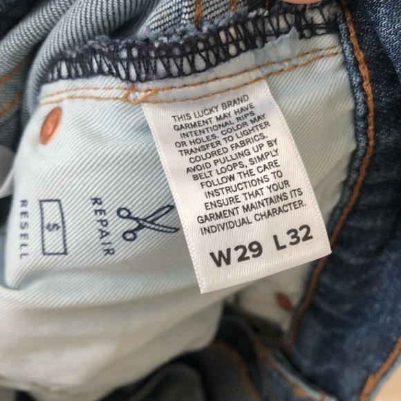 Lucky Brand Mens 411 Hooper Athletic Taper Destruction Jean 29 x 32 - Picture 7 of 10